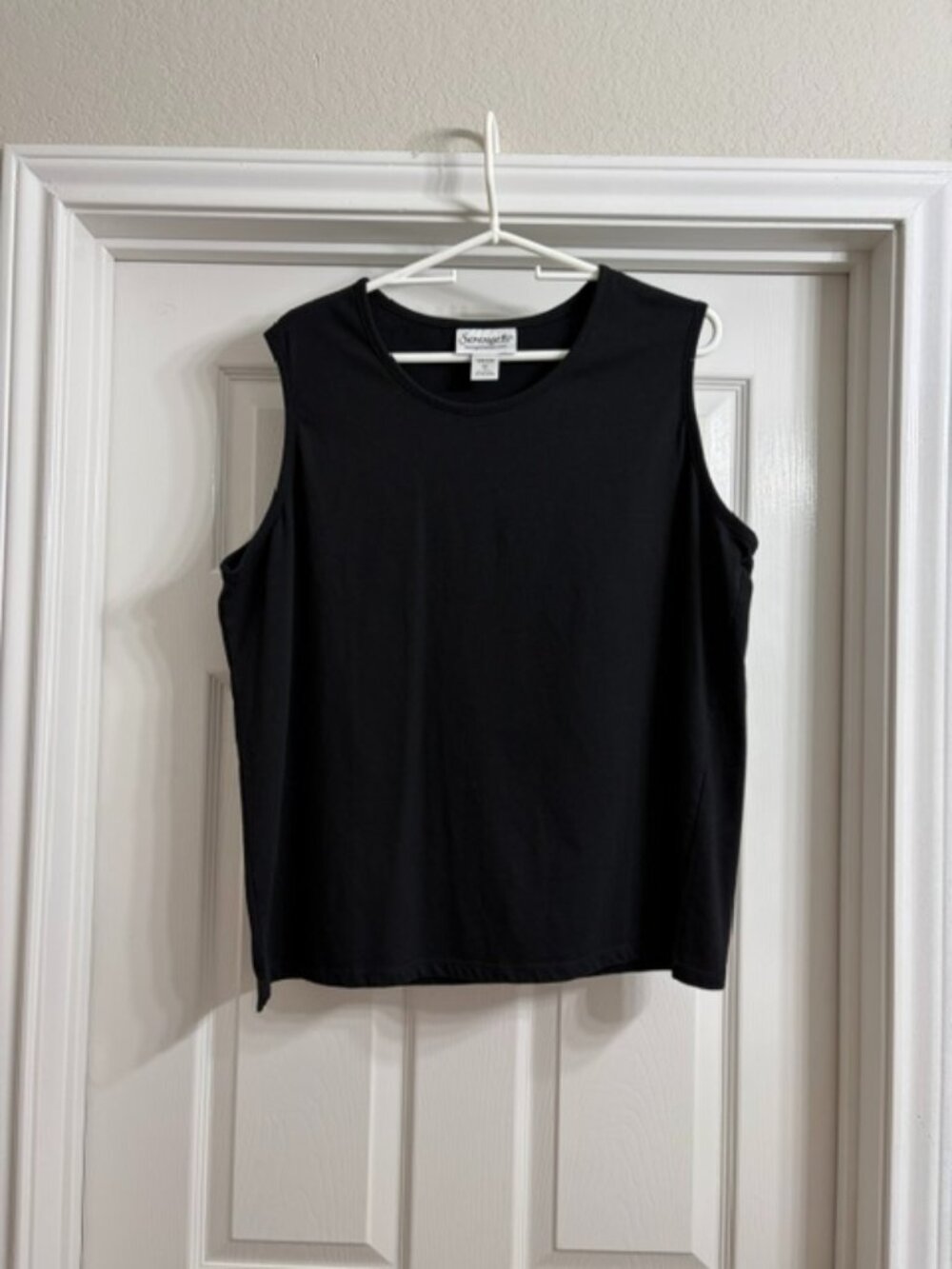 Serengeti Brand Women's Black Sleeveless Top, Size 1X